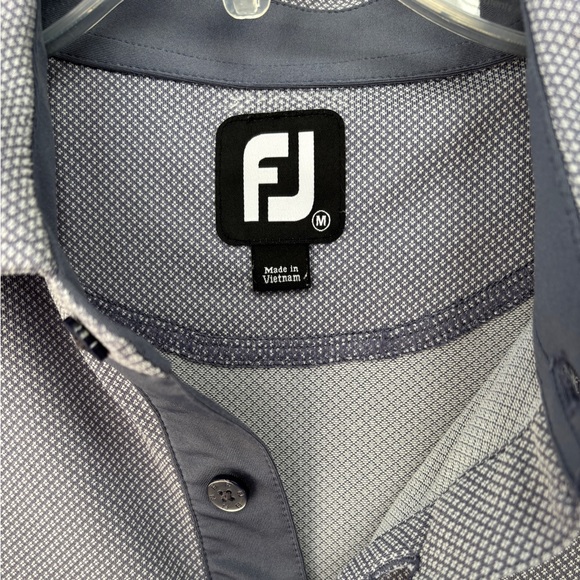 Foot Joy FJ Mens Golf Polo Shirt Size Medium Gray  Short‎ Sleeve - Picture 5 of 9